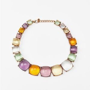 Zara multi-colored resin necklace 1856/083, new with tag